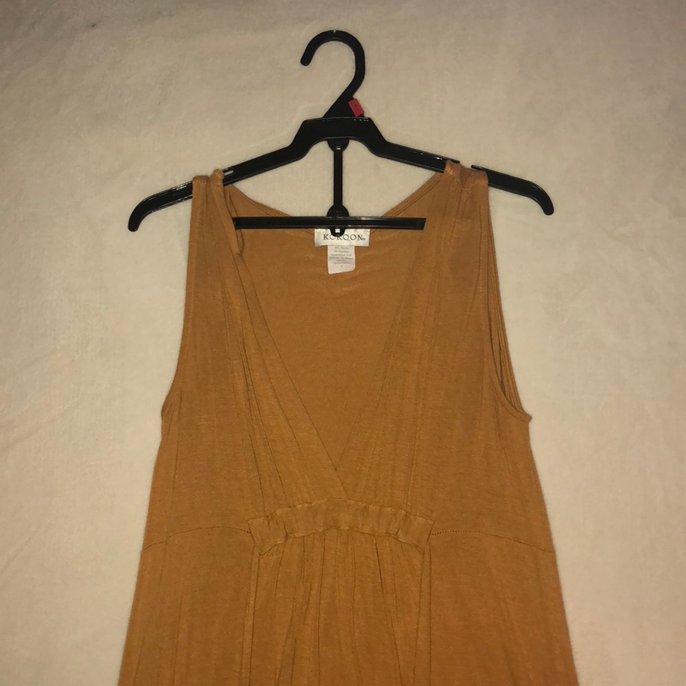 Yellow V-neck dress
